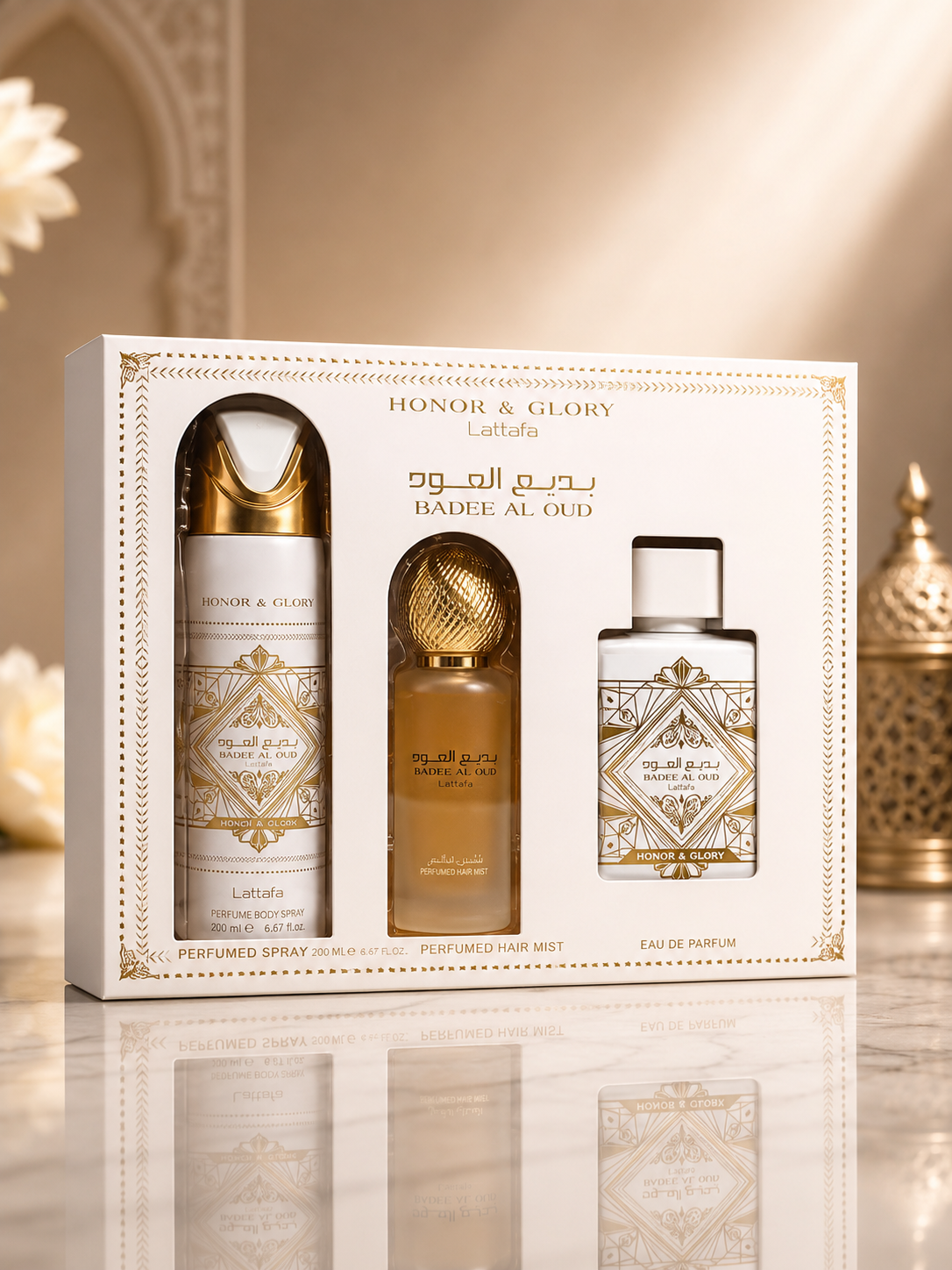 Lattafa Honor & Glory Set 3 Piezas Eau de Parfum 100ml